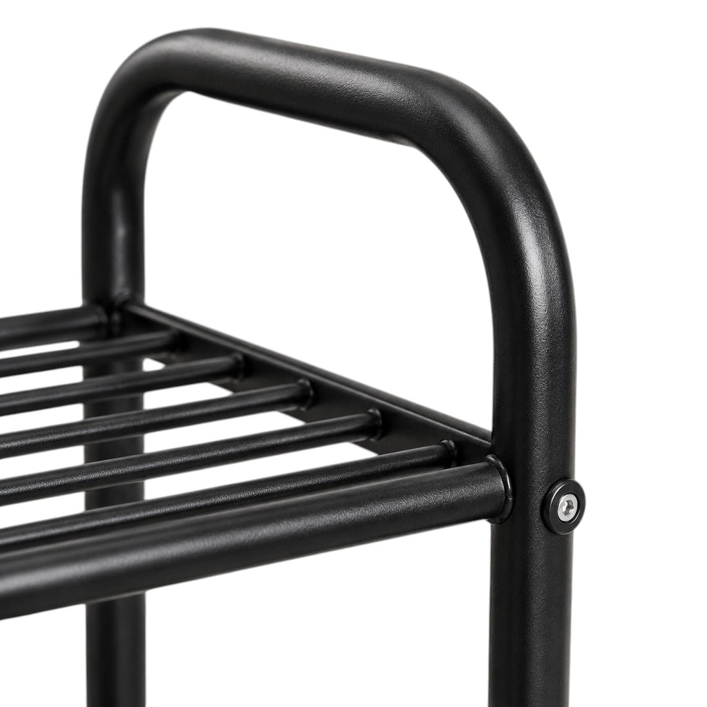 3-Tier Freestanding Metal Shoe Rack, Black, 65 x 28 x 50 cm
