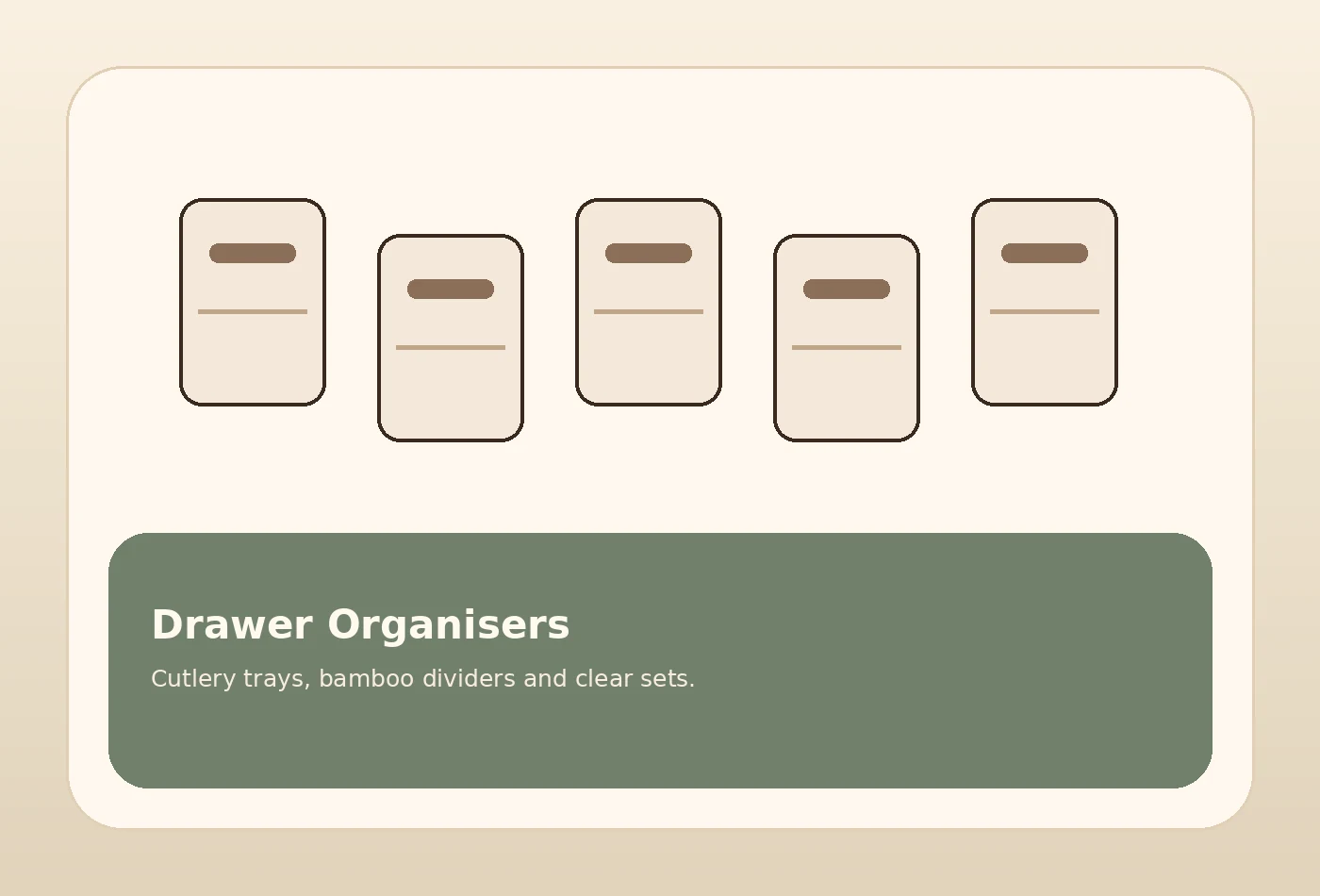 Drawer organisers